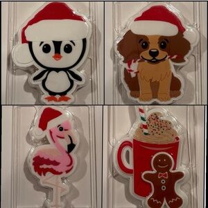 Bogg Bag Christmas Penguin, Puppy, Flamingo, and Hot Cocoa Bits / SOLD OUT / NEW